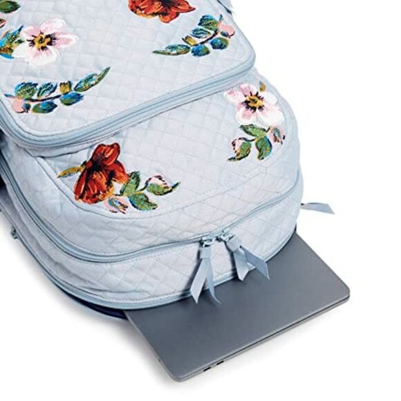Vera Bradley Campus Backpack Work Travel Laptop Trolley Sea Air Floral NWT - Picture 4 of 15